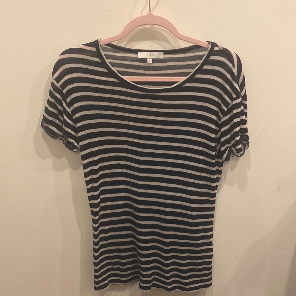 IRO Navy striped shirt